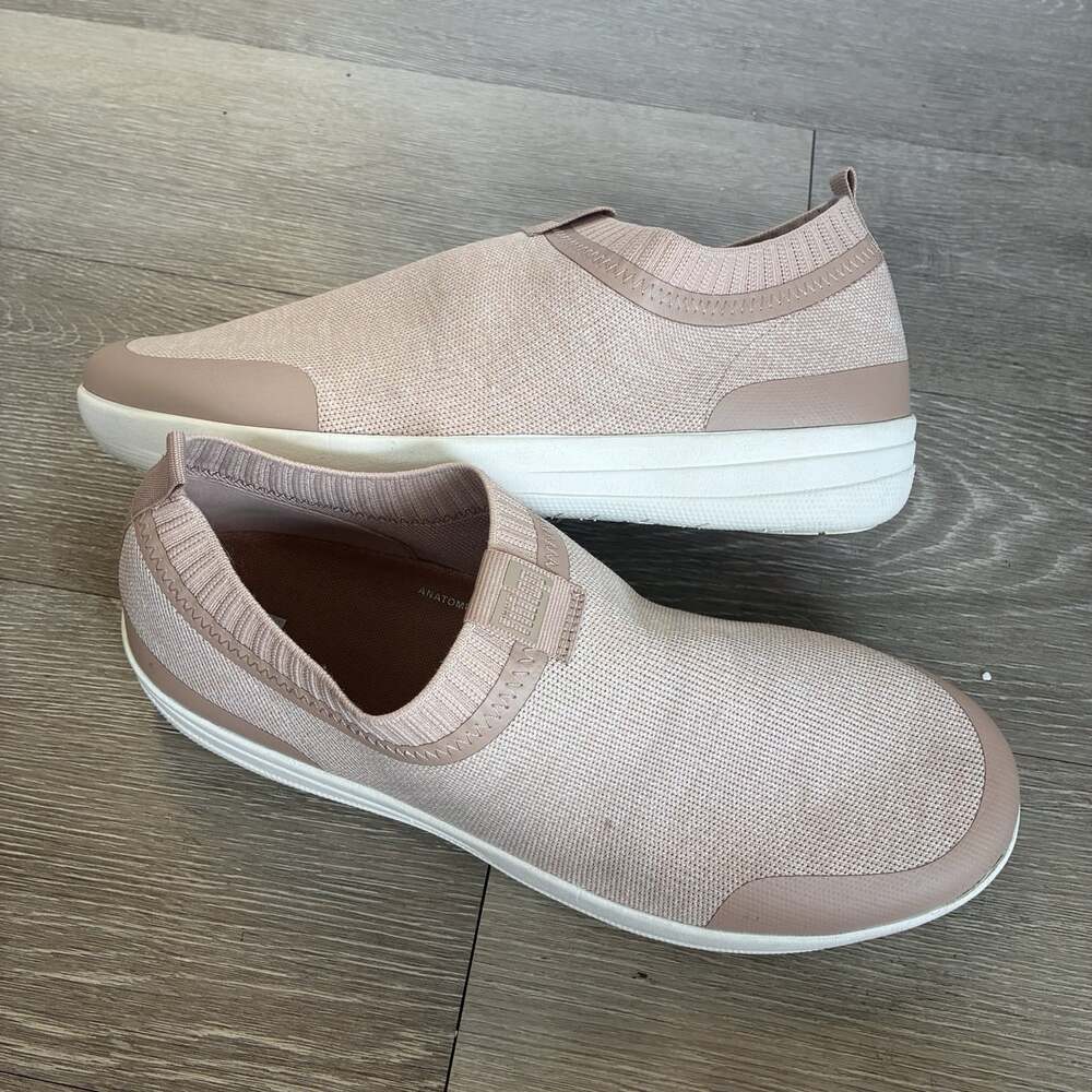 Fitflop Ultraknit Lightweight Comfy Stretch Casual Slip On Mauve Pink Shoes 11 - Picture 8 of 8
